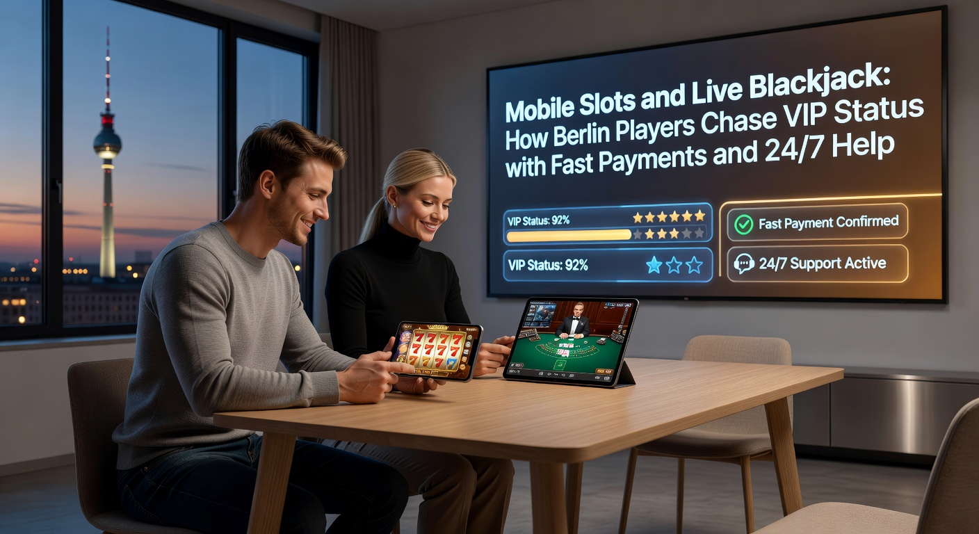 Berliner Spieler genießen Mobile Slots und Live Blackjack auf dem Smartphone, während sie auf VIP-Vorteile warten